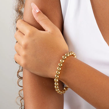 Wholesale jewelry 14K Gold Filled Plus Metal Bead Stretch Bracelet-  model