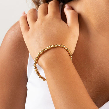 Wholesale jewelry 14K Gold Filled Plus Metal Bead Stretch Bracelet-  model