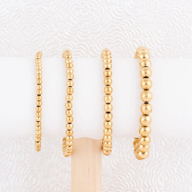 Wholesale jewelry 14K Gold Filled Plus Metal Bead Stretch Bracelet-  studio scale