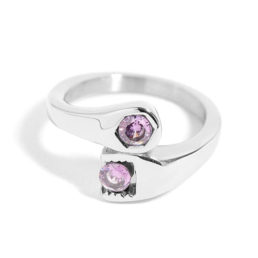 CZ Wrach Polished Edelstahl Ring/SCR3075