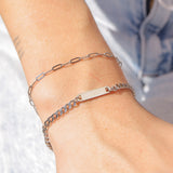 18K Gold PVD Stainless Steel Paperclip Chain Bracelet