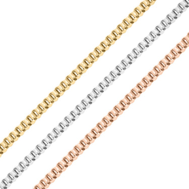Boîte en acier en acier inoxydable de 2 mm 18 km chaîne de bijoux permanente par le pied/SPL1003