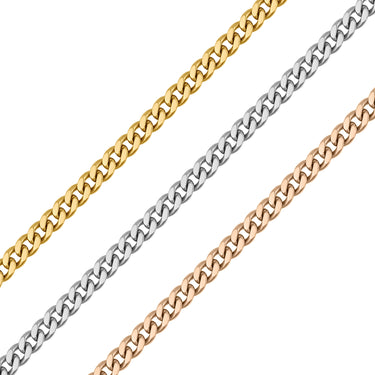 2,5 mm 18 km en or PVD en acier inoxydable Couper en diamant coupé en diamant chaîne de bijoux permanente par le pied/SPL1005