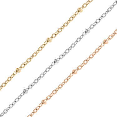 2,5 mm 18 km en or PVD en acier inoxydable Satellite Satellite Permanent Bijoux par le pied/SPL1006