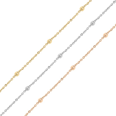 3 mm 18 km en or PVD en acier inoxydable par satellite de bijoux permanente par le pied/SPL1007