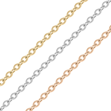 2 mm 18k Gold PVD en acier inoxydable boucle ovale chaîne de bijoux permanente par le pied/SPL1009