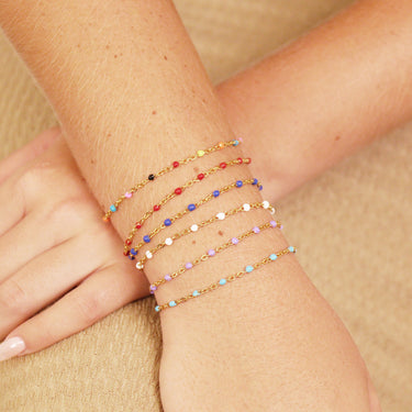 PVD 18K Gold PVD Chaîne de perles en acier inoxydable - par le pied/SPL1015
