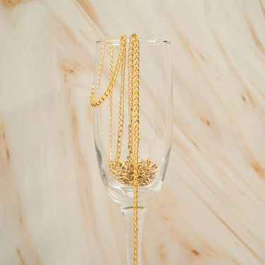 18K Gold PVD Stainless Steel Curb Chain - By The Foot