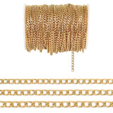 18K Gold PVD Stainless Steel Curb Chain - By The Foot