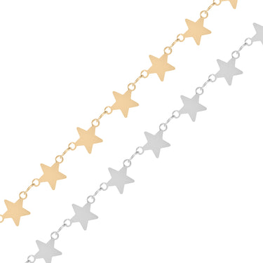 Chaîne d'étoile de liaison du cercle en acier inoxydable 18k Gold 18K - par le pied/SPL1028