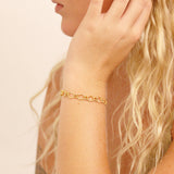 18K Gold PVD Stainless Steel Hammered Oval Chain