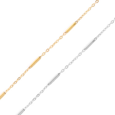 Chaîne de bar satellite en acier inoxydable 18 carats - par le pied/SPL1034