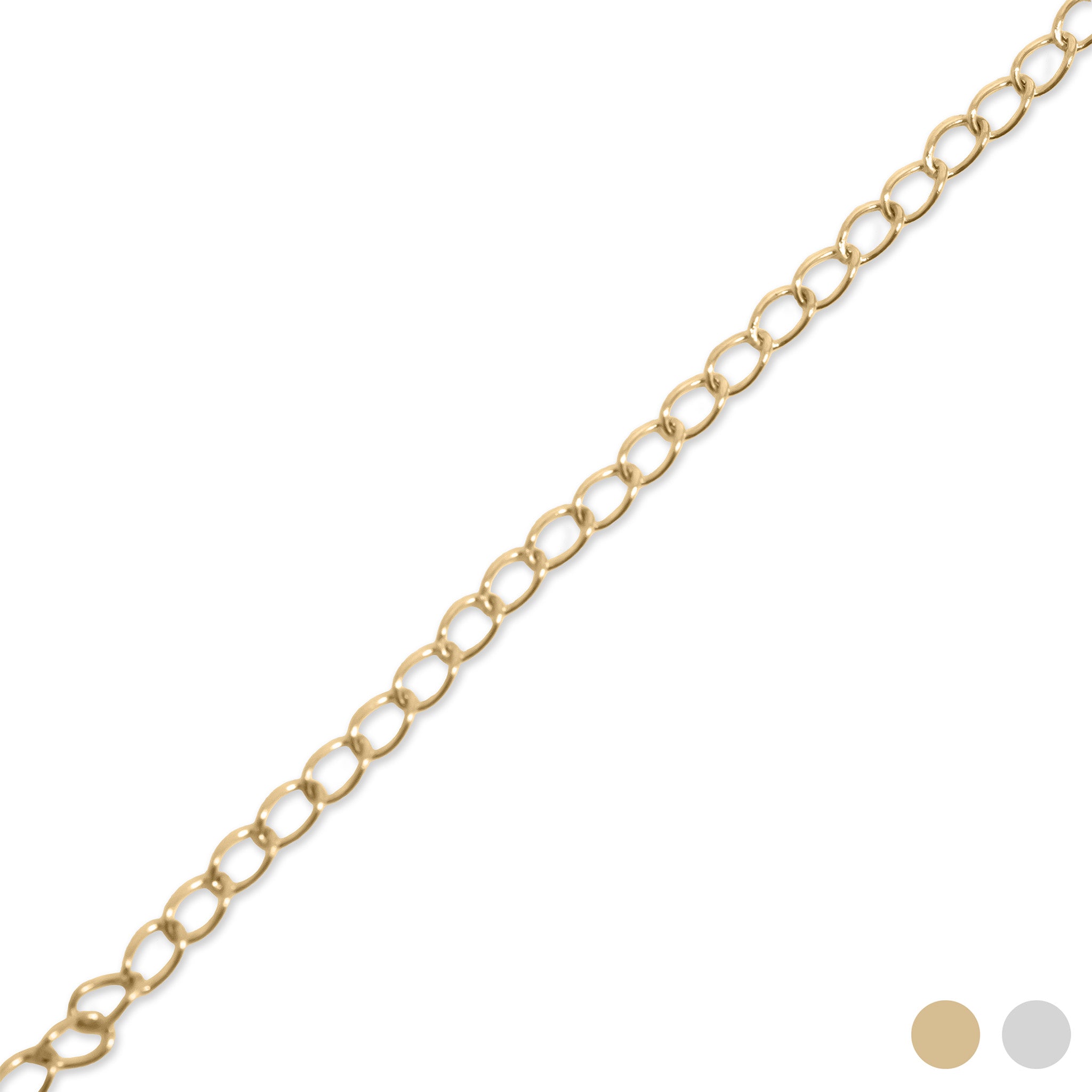 18K Gold PVD Stainless Steel Chain Extension - By The Foot / SPL1037