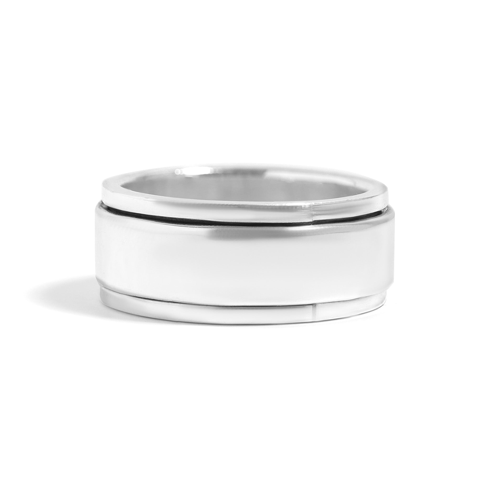Stainless Steel Polished Spinner Ring / SRJ0004