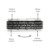 Spanish Lord's Prayer Center Spinner Ring