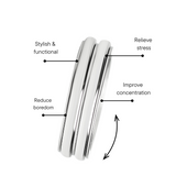 Highly Polished Stainless Steel Grooved Spinner Center Ring Feature Graphic