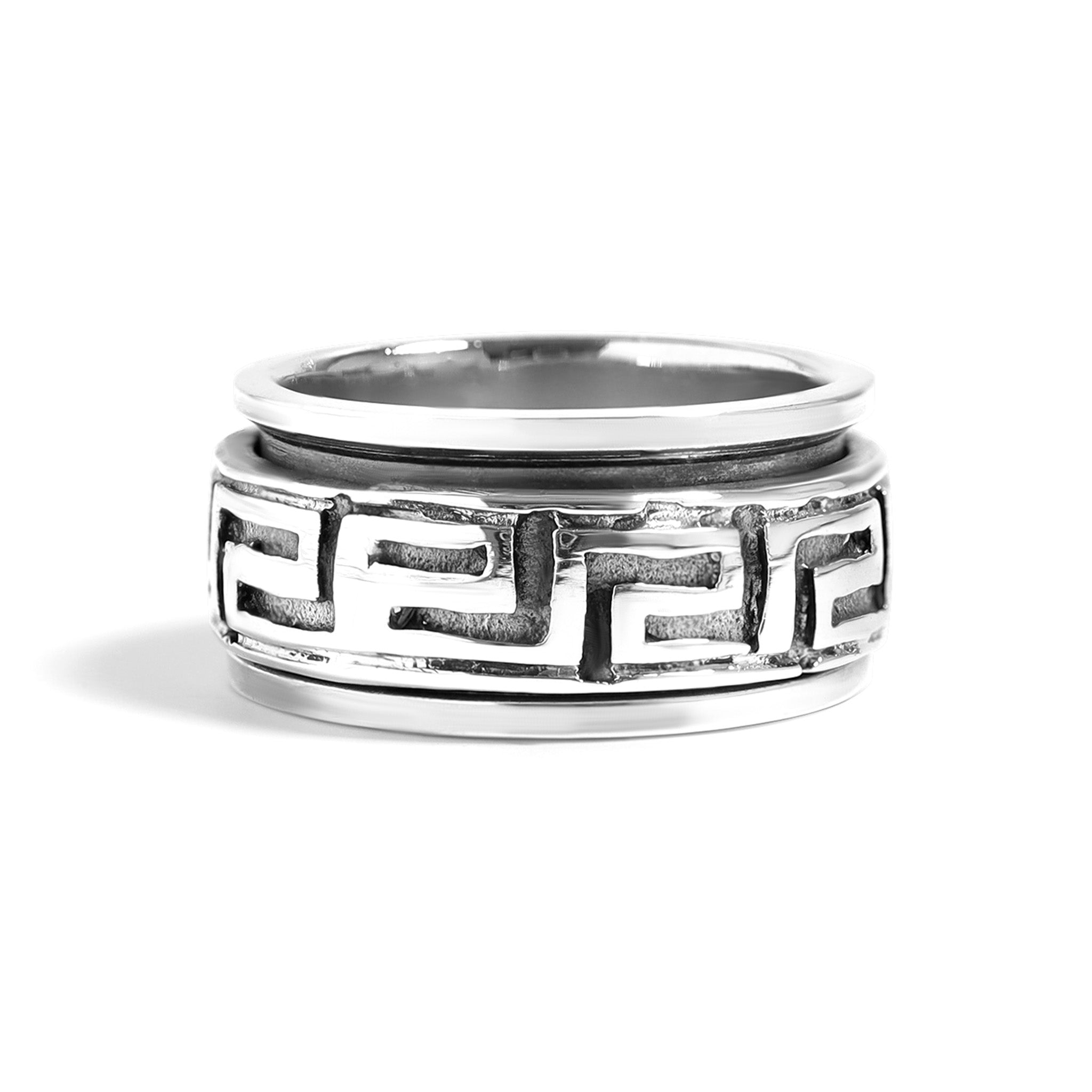 Greek Key Spinner Ring