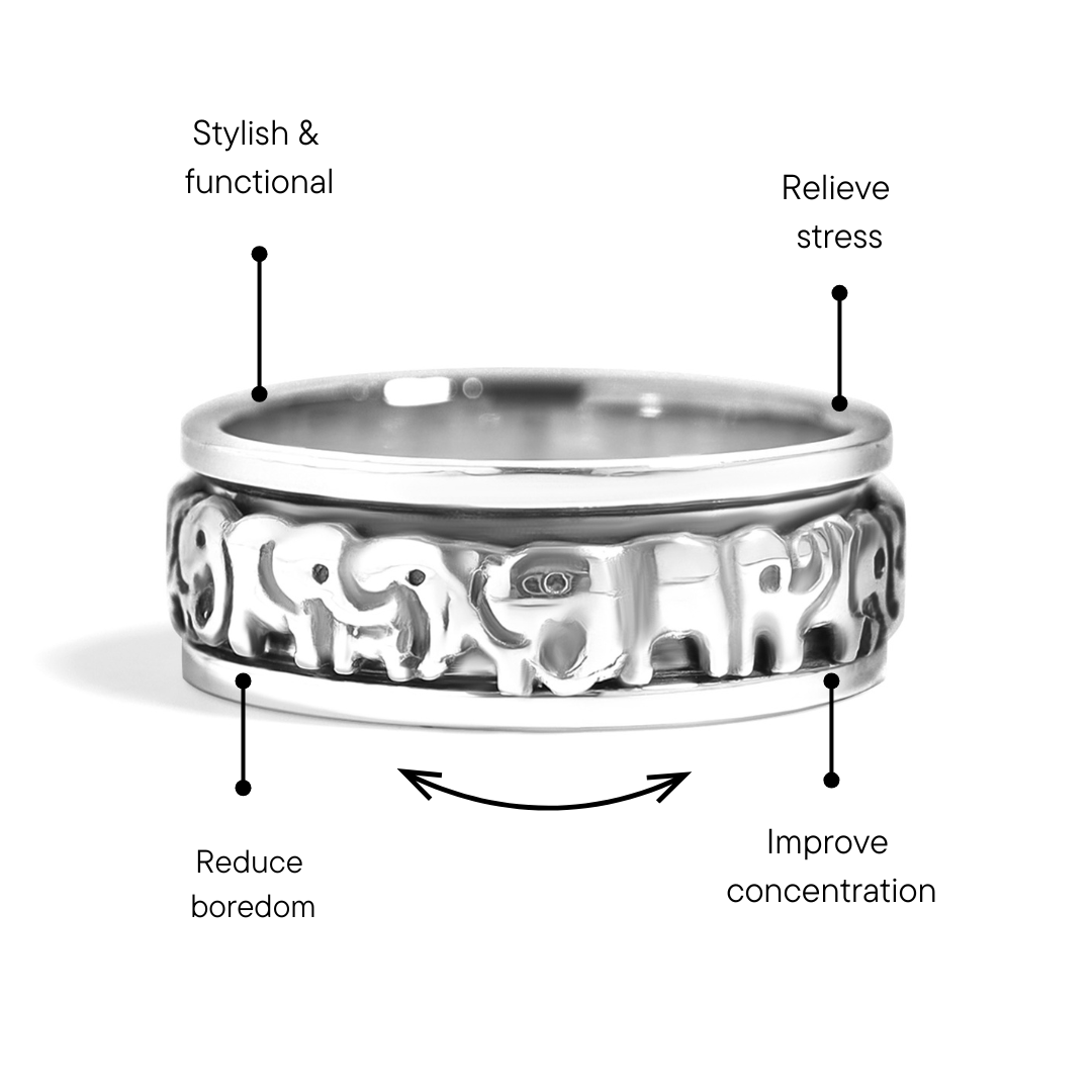 Elephant Herd Spinner Ring Feature Graphic