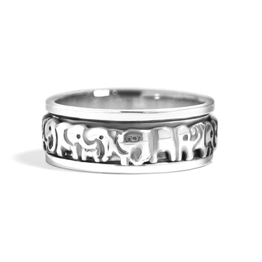 Sterling Silver Elephant Spinner Ring Ssr0053
