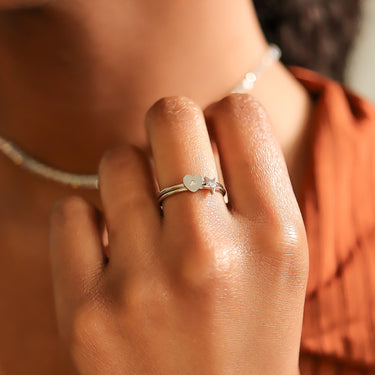 heart and star stacking ring