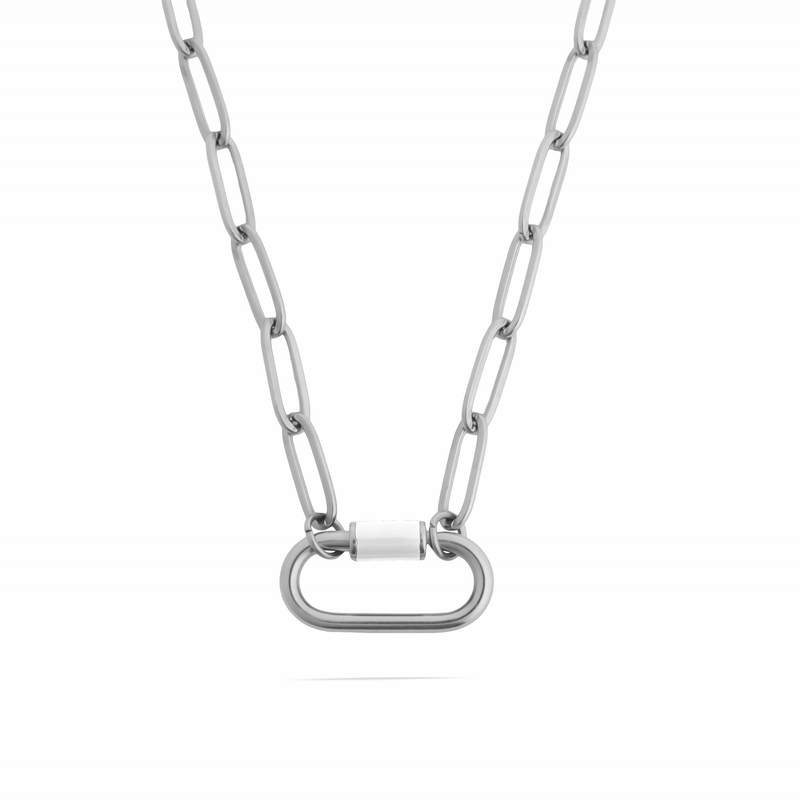 Stainless Steel Colorful Carabiner Necklace / CHN0148