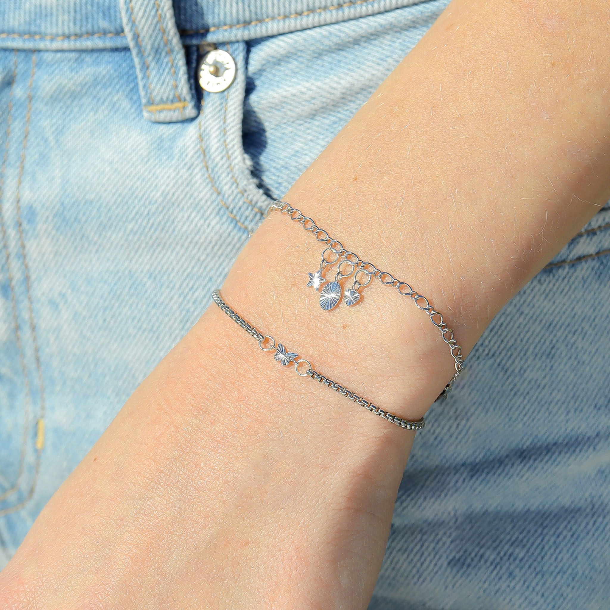 18K Gold PVD Rostfritt stål Justerbar pärla Cinch Bolo Chain Armband / ENC0006