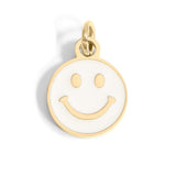 18K Gold PVD Epoxy Smiley Face Charm