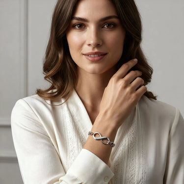 Bracelet de chaîne à l'infini en acier inoxydable/BRJ9031