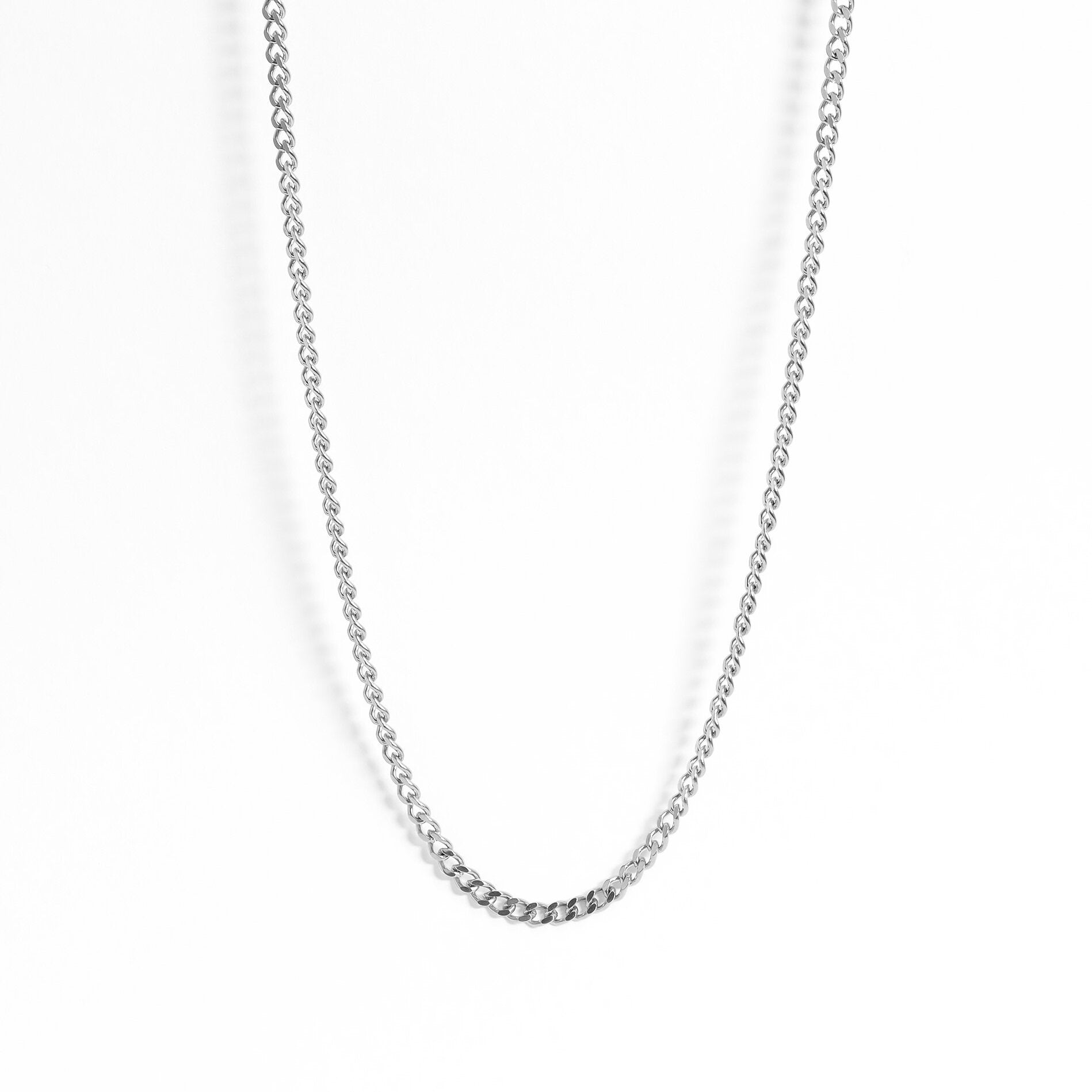 Diamond Cut Curb Chain Necklace
