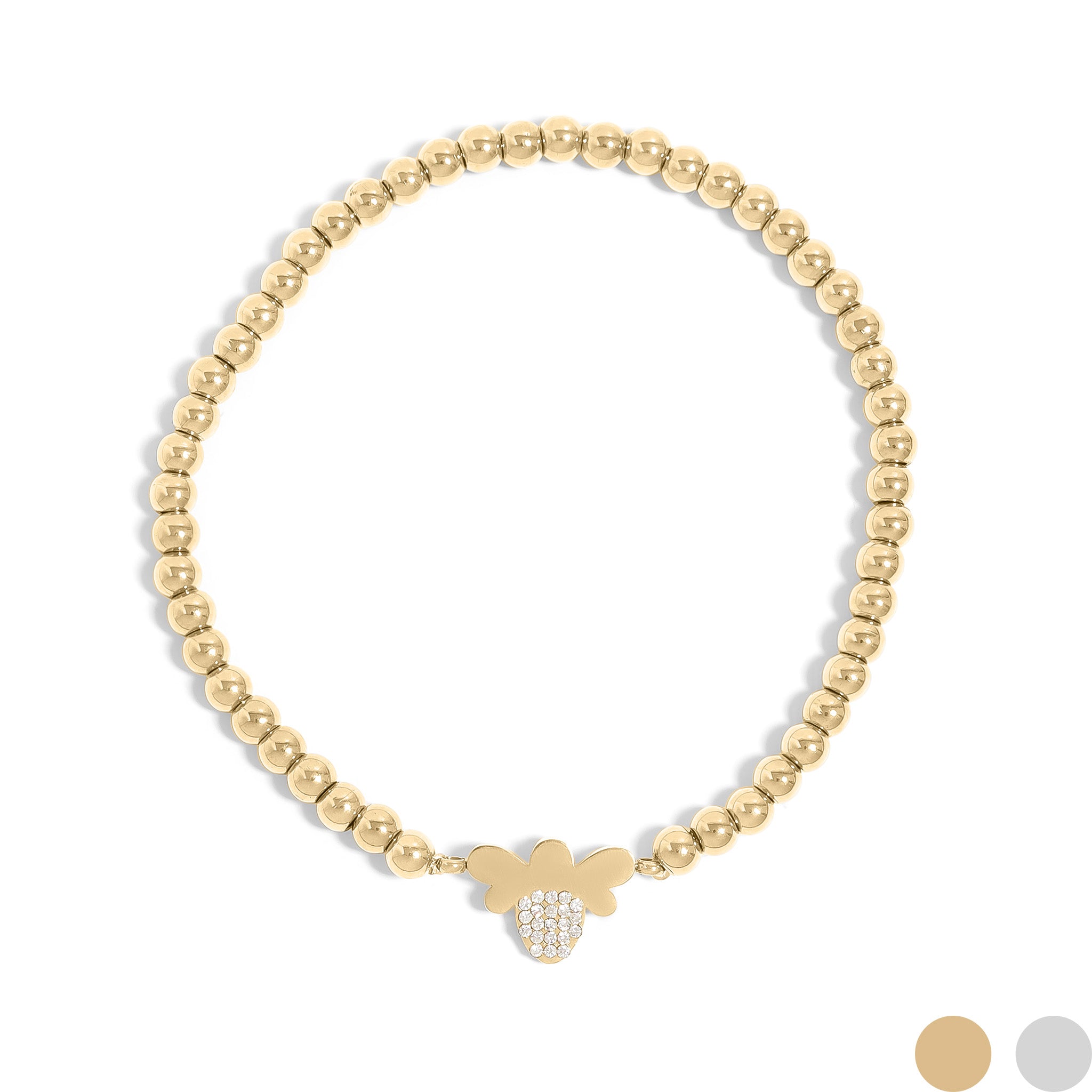 Gold Bee Stretch Bracelet