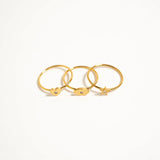 18K Gold PVD Stainless Steel CZ Stone Star Symbol Ring