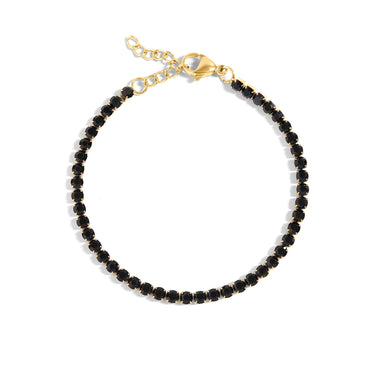 Bracelet de chaîne de tennis en acier inoxydable 18 carats en or 18 carats/TBR0004