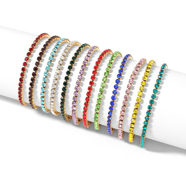 18K Gold PVD Stainless Steel Birthstone Tennis Bracelet