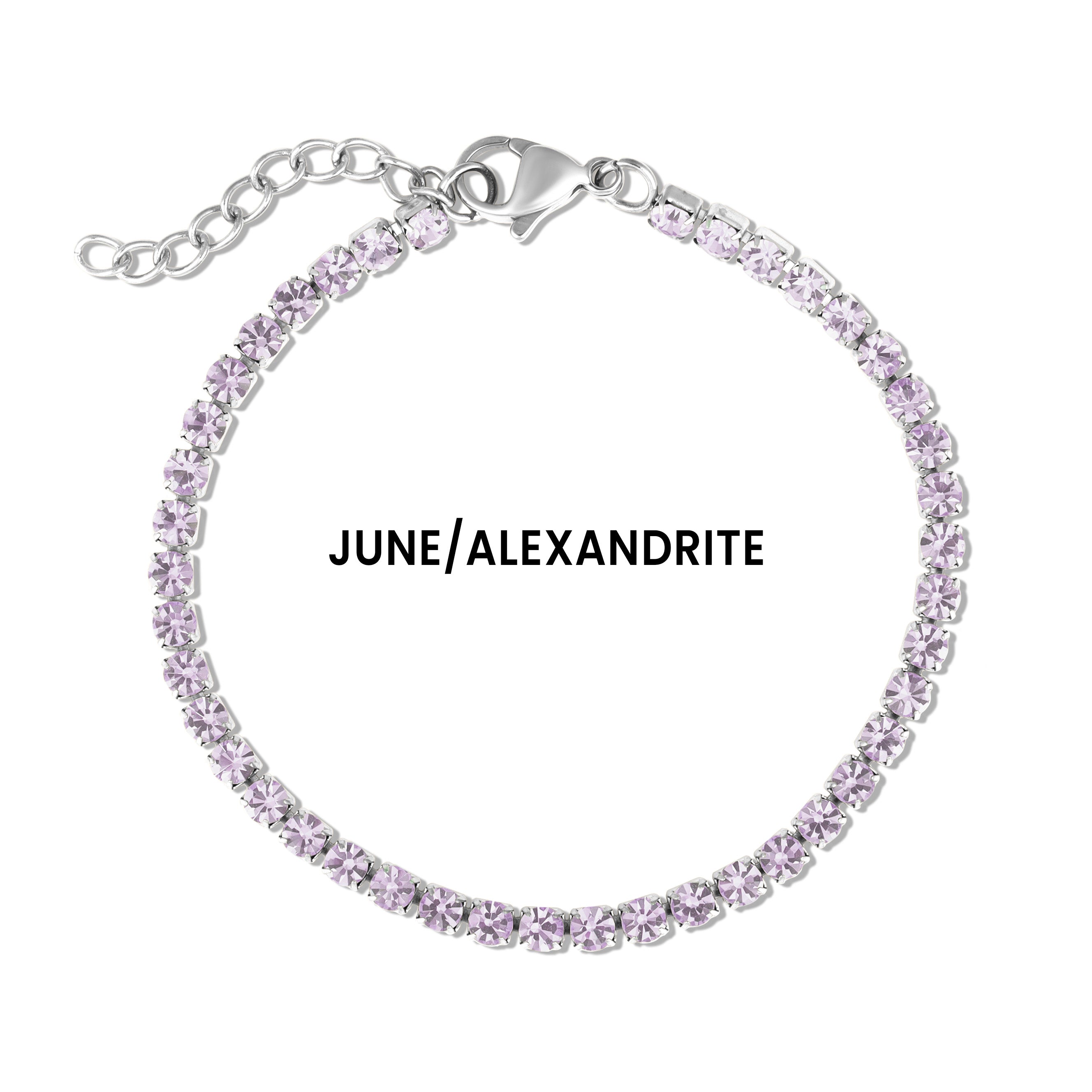 June Birthstone Bracelet with Five Alexandrite Zircondia® Crystals -  Walmart.com