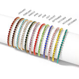 18K Gold PVD Stainless Steel Birthstone Tennis Bracelet