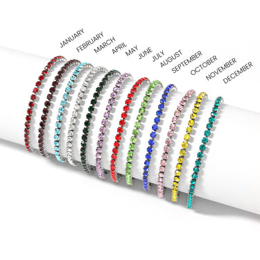 Birthstone Tennis Bracelet Labelled