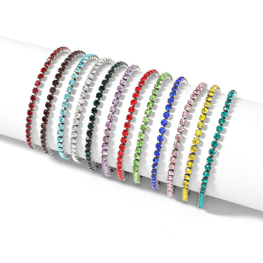 Bracelet de tennis en pierre de naissance en acier inoxydable/TBR0007