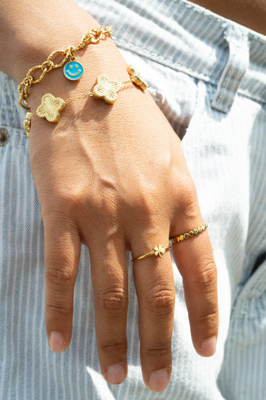18K Gold PVD Stainless Steel Hammered Oval Chain