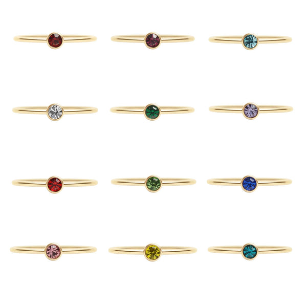 Wholesale jewelry 14K Gold Filled +™ Birthstone Stacking Ring  / ZRJ1001GF- main 