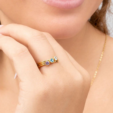Wholesale jewelry 14K Gold Filled +™ Birthstone Stacking Ring  / ZRJ1001GF- model 