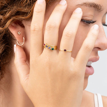 Wholesale jewelry 14K Gold Filled +™ Birthstone Stacking Ring  / ZRJ1001GF- model 