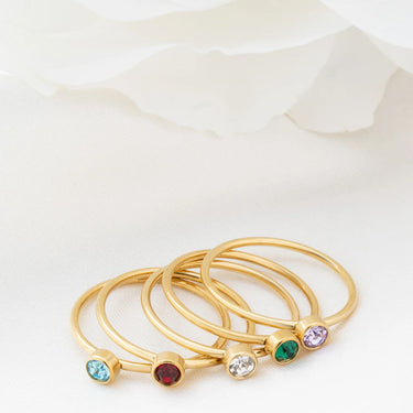 Wholesale jewelry 14K Gold Filled +™ Birthstone Stacking Ring  / ZRJ1001GF- studio 