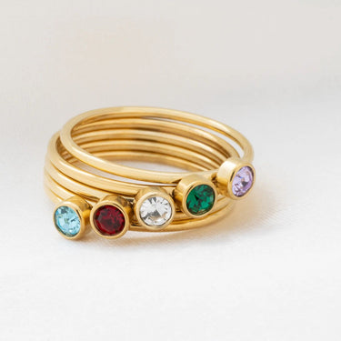 Wholesale jewelry 14K Gold Filled +™ Birthstone Stacking Ring  / ZRJ1001GF- studio 
