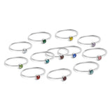 Birthstone Stacking Ring Size 3 Lifestyle