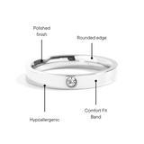 Stainless Steel Birthstone Engravable Stacking Ring Feature Graphic