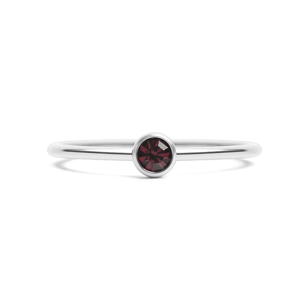 Stainless Steel Birthstone Stacking Ring Size 3 / ZRJ1000