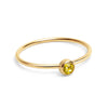 18k Gold PVD Coated Stainless Steel Birthstone Stacking Ring Size 3 / ZRJ1001
