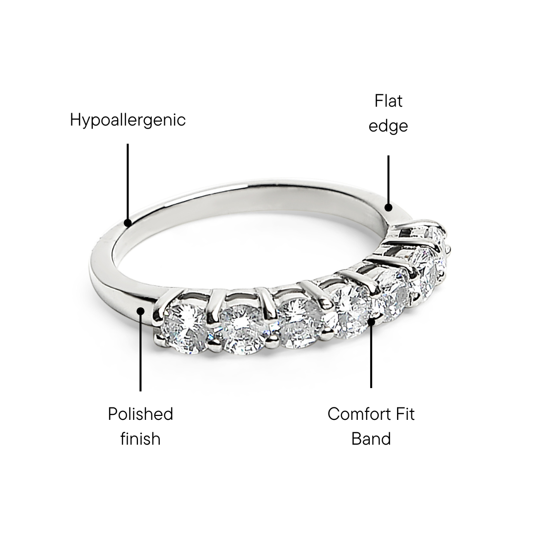 Stainless Steel CZ Ring Feature Graphic