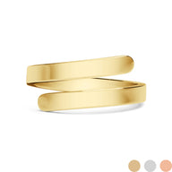 Stainless Steel Blank Engravable 2 Name Wrap Ring