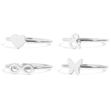 Stainless Steel Symbol Stacking Rings